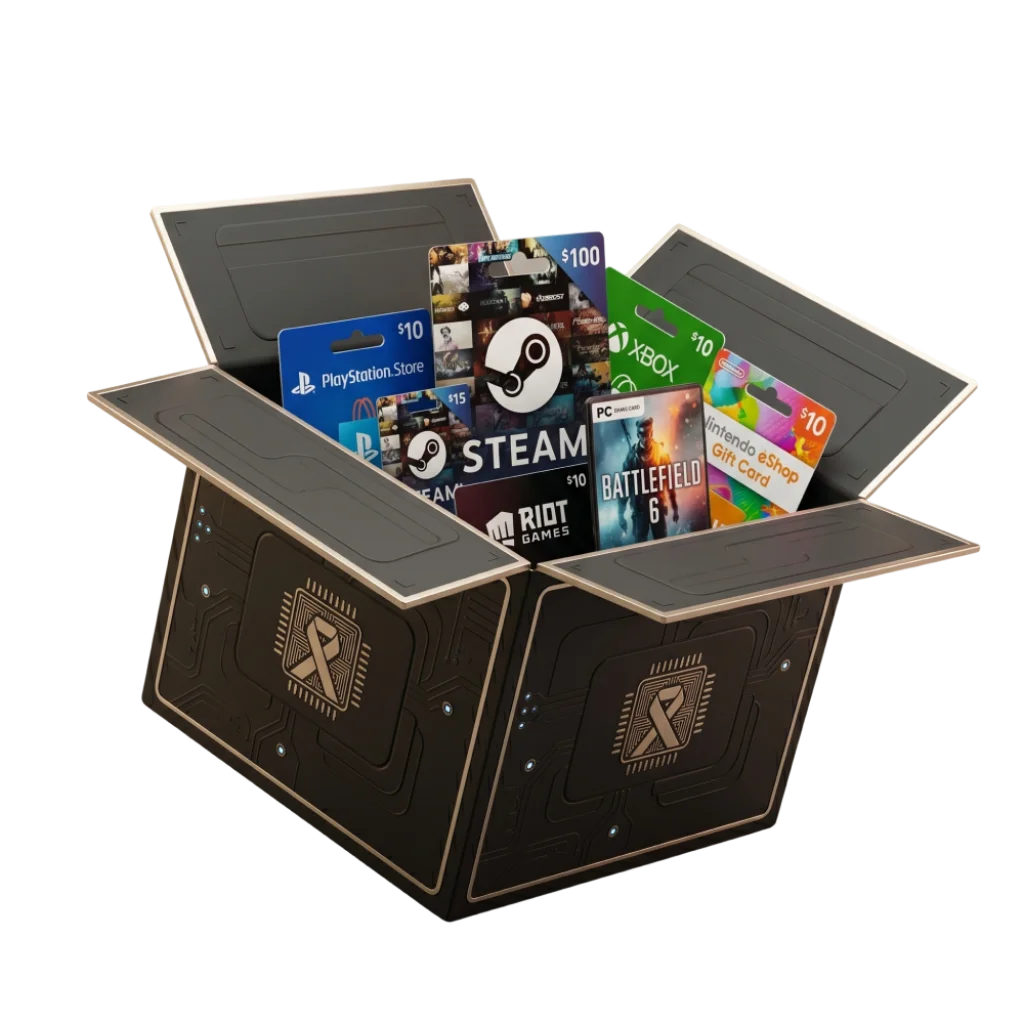 Gaming Gift Cards box